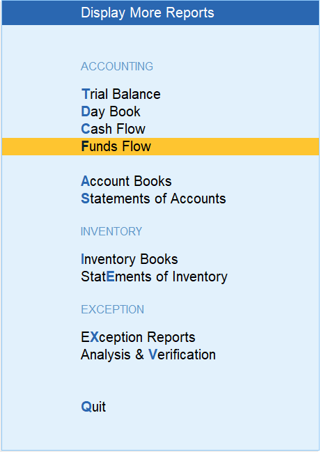 Business reports in TallyPrime