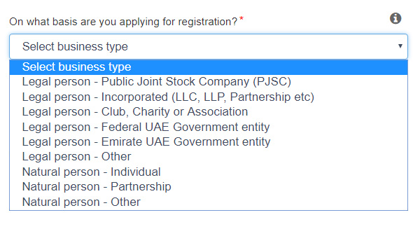 Basis Information While Applying for Registration