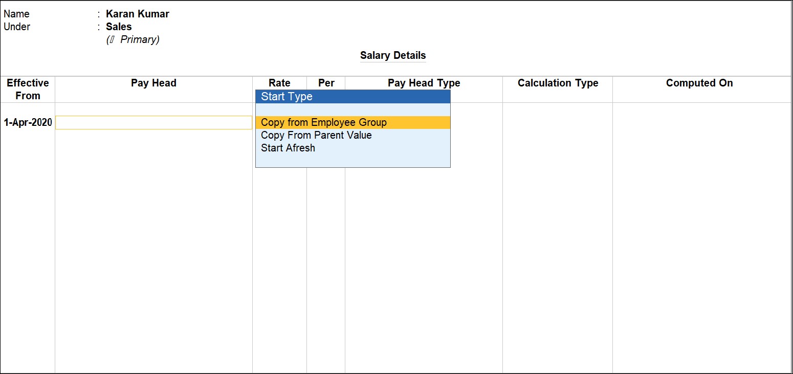 Employee grouping in HR payroll software