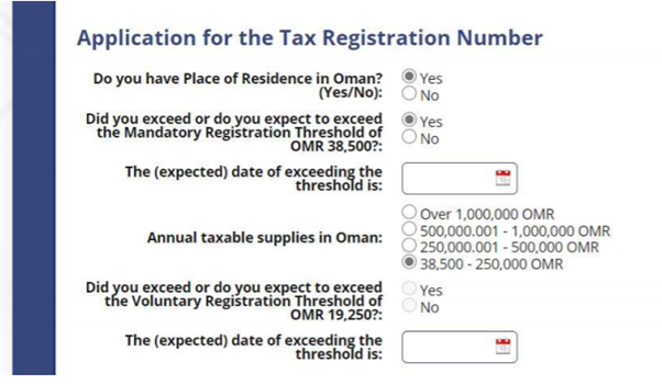 Step by step process to register for VAT for persons with CRN