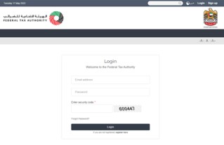 Sign up to https://eservices.tax.gov.ae