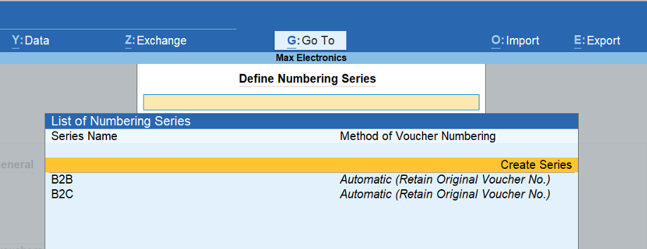 Multiple voucher series