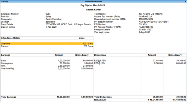 Employee Payroll Reports