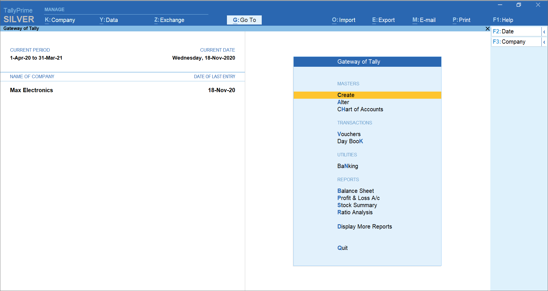 Feature 1: Tally Prime Simple Interface yet powerful & fast