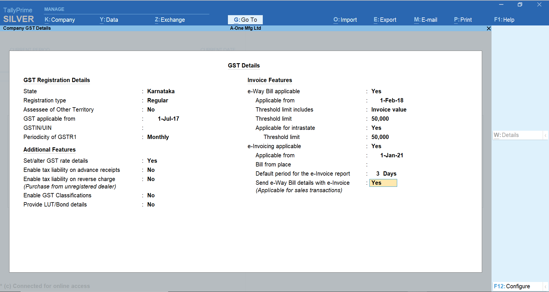 Generate e-Invoice Instantly in TallyPrime