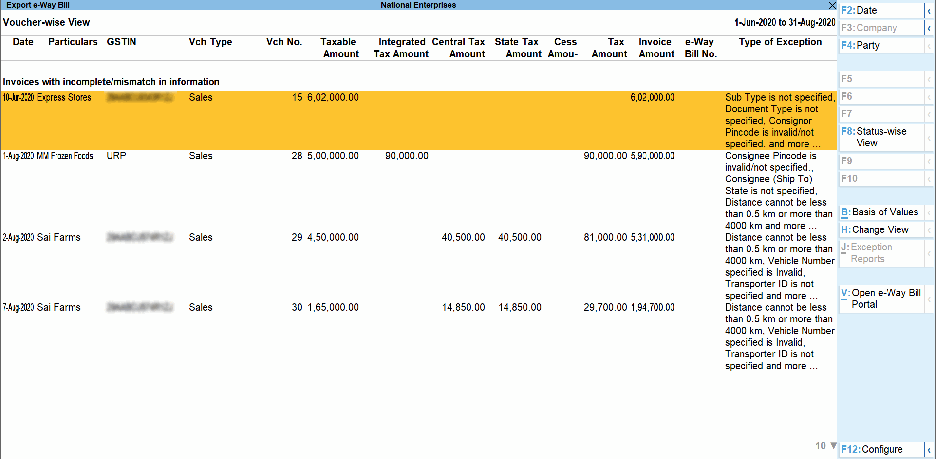 e-way bills