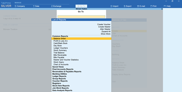 How TallyPrime’s ‘GoTo’ feature helps get reports