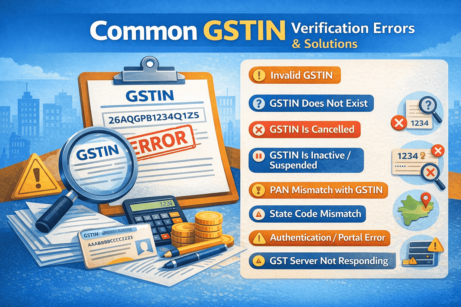 Common GSTIN Verification Errors and How to Fix Them Online