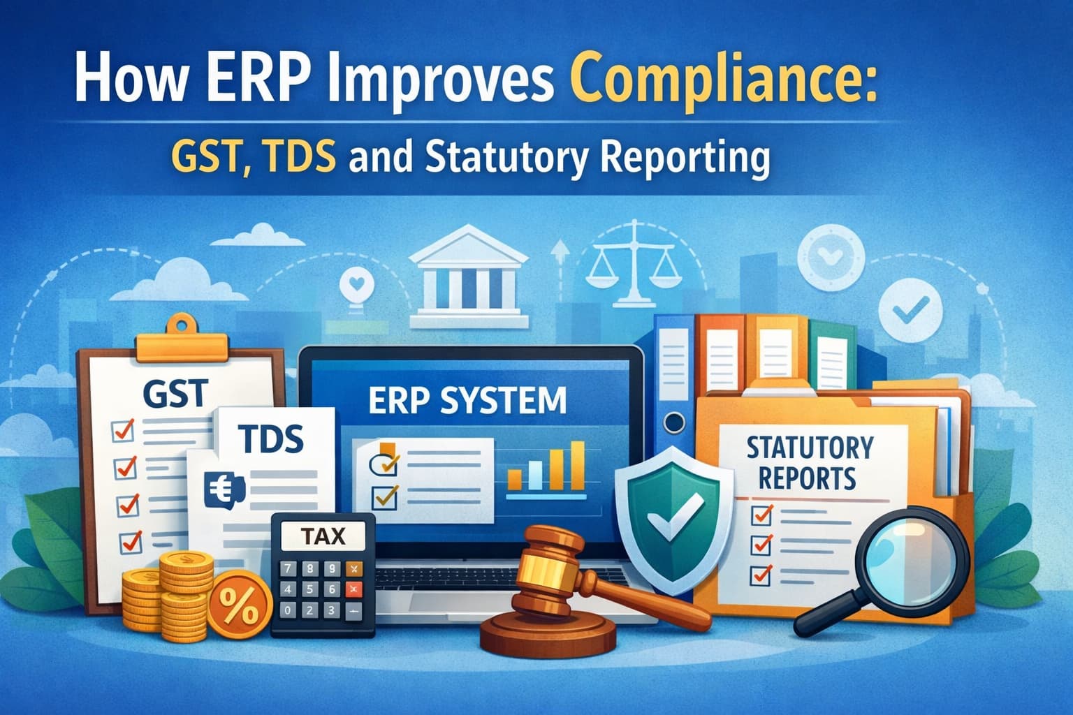 How ERP Improves Compliance: GST, TDS and Statutory Reporting