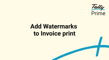 Add Watermarks to Invoice Print