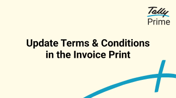 Update Terms & Conditions in the Invoice Print